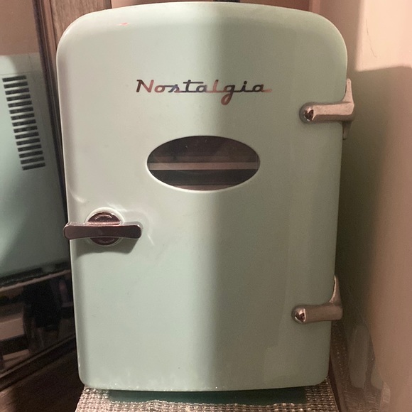 Nostalgia Other Nostalgia Blue Retro Mini Fridge Poshmark